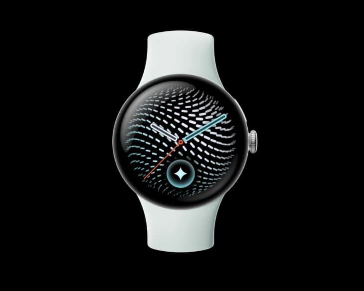 Pixel Watch 5 · Pixel Watch 41 мм · Polished Silver Aluminum Case / Fog Active Band · 2 ГБ · 64 ГБ · Wi-Fi + поддержка SIM (LTE / 5G) и GPS — фото 1