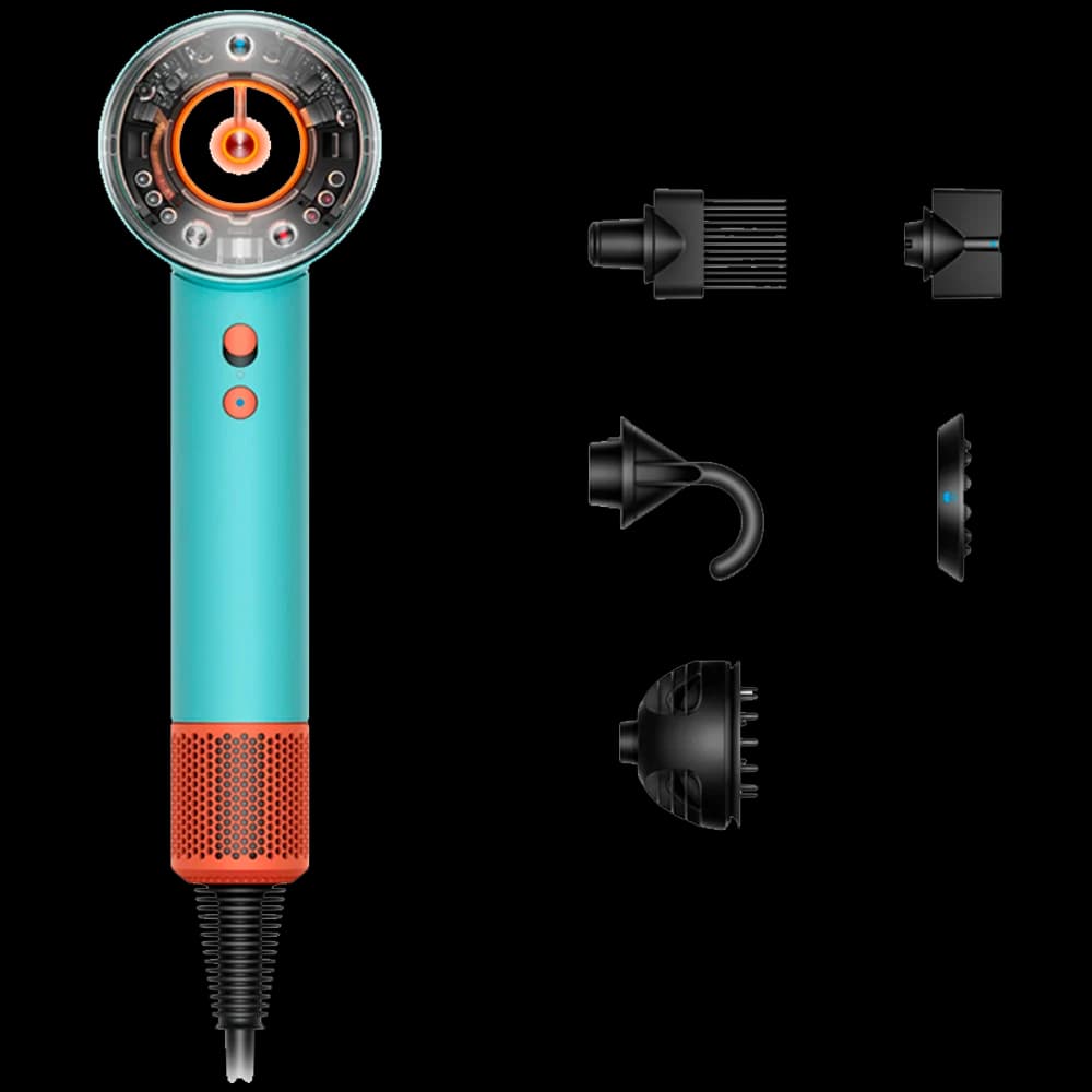 Фен Dyson · Бирюзовый · Фен Dyson HD16 Supersonic Nural Hair Dryer · Для кудрявых волос — фото 1