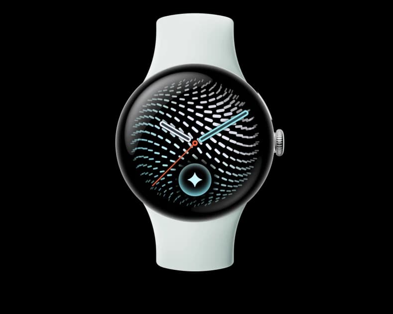 Pixel Watch 5 · Pixel Watch 45 мм · Polished Silver Aluminum Case / Fog Active Band · 2 ГБ · 64 ГБ · Wi-Fi + поддержка SIM (LTE / 5G) и GPS — фото 1