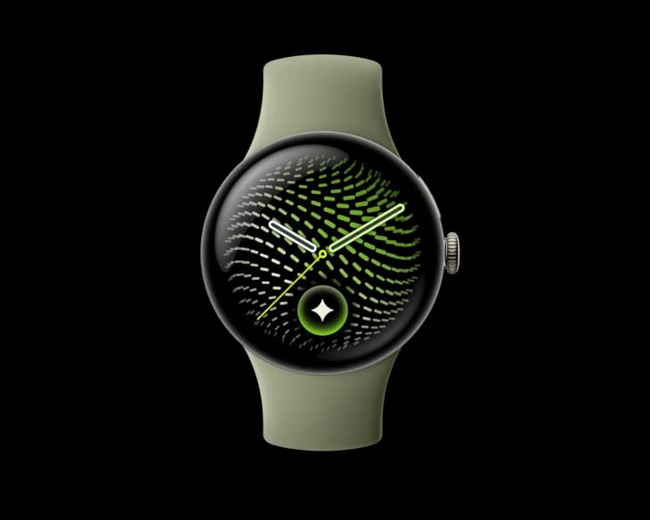 Pixel Watch 5 · Pixel Watch 41 мм · Satin Pyrite Aluminum Case / Olive Active Band · 2 ГБ · 64 ГБ · Wi-Fi + поддержка SIM (LTE / 5G) и GPS — фото 1