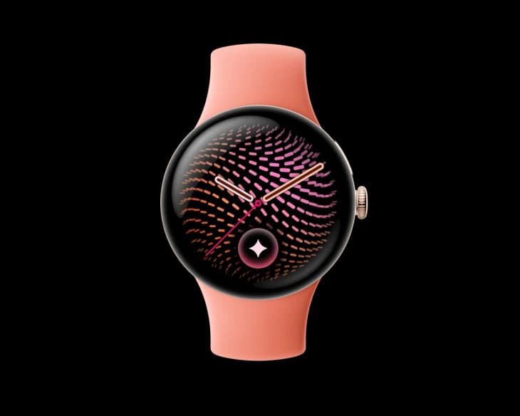 Pixel Watch 5 · Pixel Watch 41 мм · Champagne Gold Aluminum Case / Canyon Active Band · 2 ГБ · 64 ГБ · Wi-Fi + поддержка SIM (LTE / 5G) и GPS — фото 1